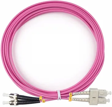 Патч-корд волоконно-оптический Cabeus FOP-50-OM4-SC-ST-3m duplex, SC-ST 50/125 mm OM4, 3м, LSZH