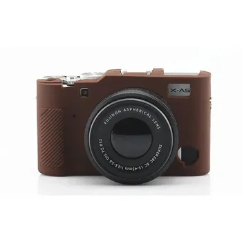 Силиконовый чехол-сумка для фотоаппарата Fujifilm X-A7 XA7 Силиконовый чехол-сумка для фотоаппарата Fujifilm X-A5 XA5 X-A7 коричневый