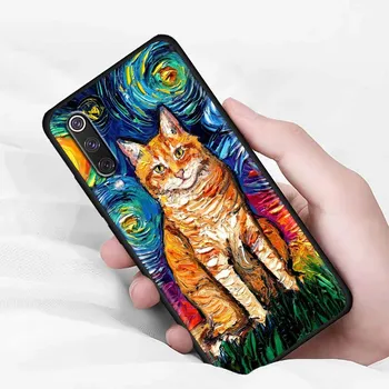 Мягкий чехол с изображением кота Ван Гога, звездной ночи, маслом для Xiaomi Mi 9 9se 8 10 10T A2 Lite 10S 9T CC9 Note 10 Pro 9Lite, чехол Fundas Mi A2 Lite