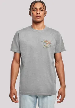 F4NT4STIC Футболка "Tom and Jerry Faux Pocket Mummy Jerry", принт, серый