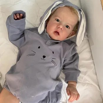 NPK 50 см Reborn Baby Toddler Liam очень мягкая тканевая кукла, мягкая игрушка, реалистичная, настоящая мягкая на ощупь 50cm