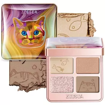 ZEESEA Тени для век Tipsy Kitty Eyeshadow Quad