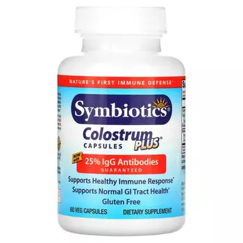 Symbiotics, Колострум Плюс, 60 капсул