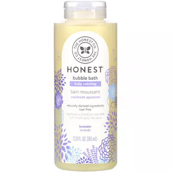 The Honest Company, Поистине успокаивающая пена для ванн, лаванда, 12,0 жидких унций (355 мл)