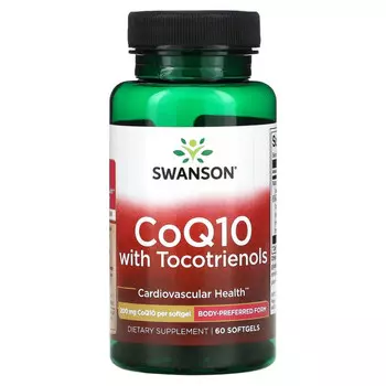 Swanson, Коэнзим Q10 с токотриенолами, 200 мг, 60 мягких таблеток
