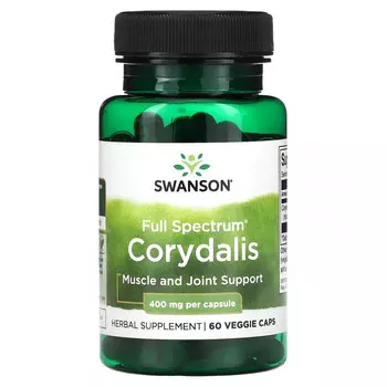 Swanson, Corydalis полного спектра, 400 мг, 60 растительных капсул