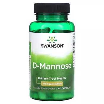 Swanson, D-манноза, 700 мг, 60 капсул