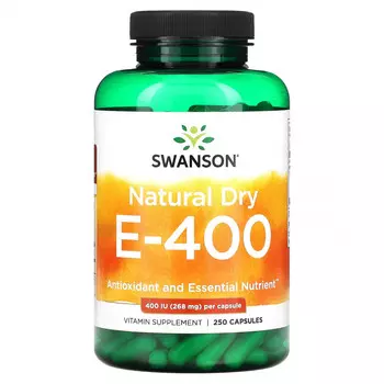 Swanson, Natural Dry E-400, 268 мг (400 МЕ), 250 капсул