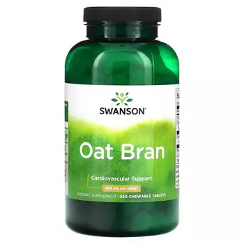 Swanson, Овсяные отруби, 850 мг, 250 жевательных таблеток
