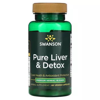 Swanson, Pure Liver & Detox, 60 растительных капсул