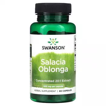 Swanson, Салация облонга, 500 мг, 60 капсул