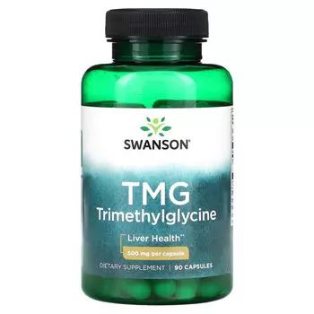 Swanson, TMG триметилглицин, 500 мг, 90 капсул