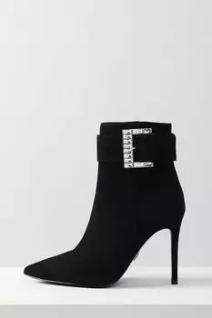 Замшевые ботильоны на каблуке с пряжкой Giselle Bootie Michael Michael Kors