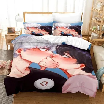 3d Cartoon Cherry Blossoms After Winter Bedding Set Single Twin Full Queen King Size Bed Set Adult Kid Bedroom Duvet cover Sets 70x133cm 2pcs