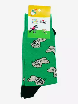 Носки с рисунками St.Friday Socks, Заяц, Ну погоди!, Зеленый