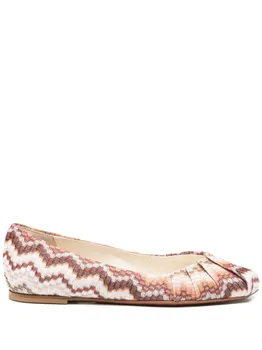 Балетки с узором зигзаг Missoni, коричневый