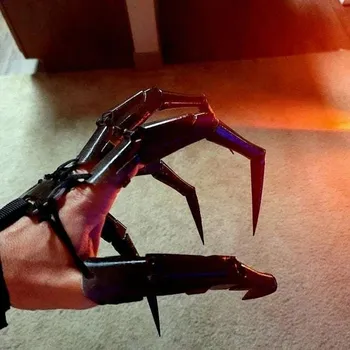 Хэллоуин Шарнирные пальцы 3D Шарнирные расширения пальцев Косплей Гибкое управление Right hand белый