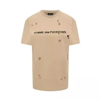 Хлопковая футболка Comme des Fuckdown