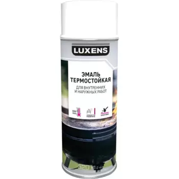 Эмаль аэрозольная термостойкая Luxens матовая бесцветная 520 мл