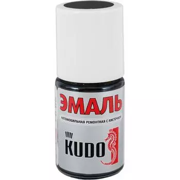 Эмаль автомобильная Kudo с кисточкой цвет 1К чёрныйМатовый 15Мл