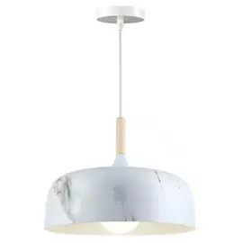 светильник подвесной RITTER Dome 1х40Вт E27 шнур до 80см дерево мрамор