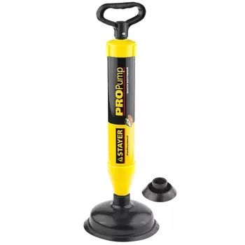Вантуз Stayer "Professional" 51925 вакуумный PROPump, с двумя адаптерами