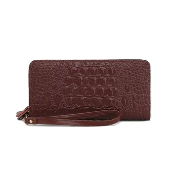 MKF Collection Женский кошелек Eve Genuine с тиснением под крокодила от Mia K, цвет Coffee
