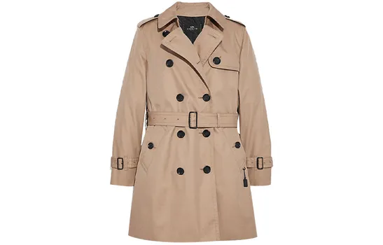 Женский тренч COACH, цвет Khaki