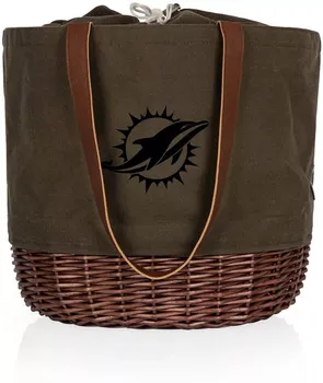 Picnic Time Miami Dolphins Coronado Холщовая сумка с короткими ручками Willow Basket