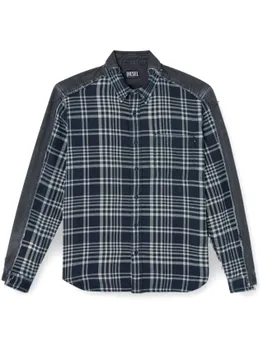 Клетчатая рубашка из коллаборации с Timberland Diesel, синий