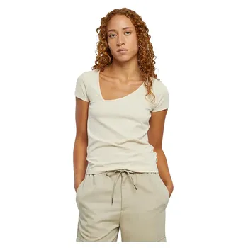 Футболка Urban Classics Organic Asymmetric Neckline, бежевый