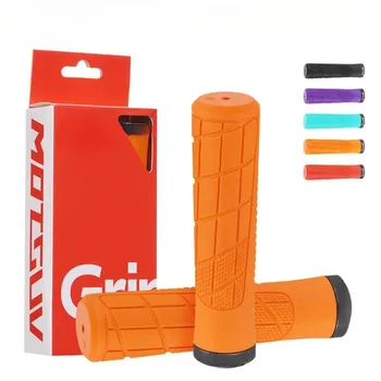 1Pair Bicycle Handle Cover Mountain Bike Hand Grip Unilateral Locking Handle Cover Non-slip Shock Absorber Folding Car Hand Grip Through Handle Cover