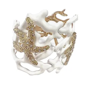 Multipurpose Irregular Coral Spring Bracelet Sturdy Alloy Bangle Adjustable Fashion Jewelry Accessory for Women красный