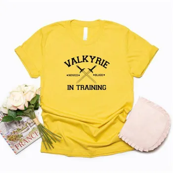 Футболка Valkyrie In Training Футболка Sarah J Maas Night Court Bookish Gift Женские футболки Летние футболки с графическим принтом M чёрный