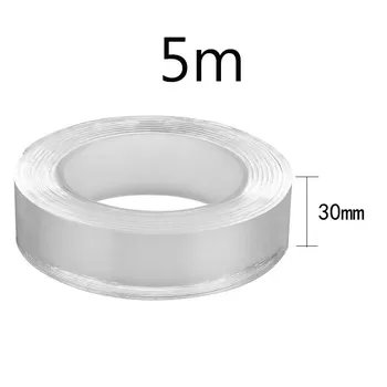 1/3/5 м Tracsless Nano Tape двусторонняя лента прозрачная без следов многоразовая водонепроницаемая клейкая лента очищаемая домашняя gekkotape 1m прозрачный