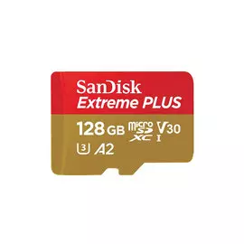 Карта памяти microSDXC 128 Гб SanDisk Extreme Plus, с адаптером