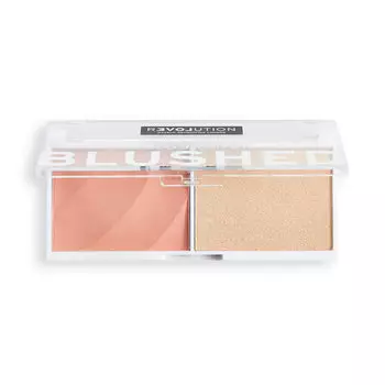 Палетка для макияжа лица REVOLUTION RELOVE BLUSHED румяна и хайлайтер тон sweet