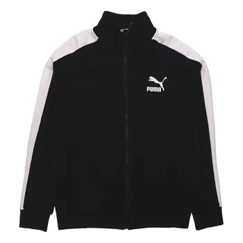 Куртка iconic t7 track top ft knit jacket black Puma, черный