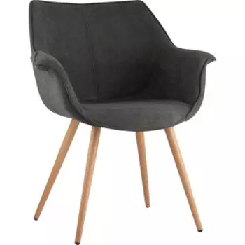 Стул Stool Group Джулиан темно-серый с подлокотниками Julian dark grey
