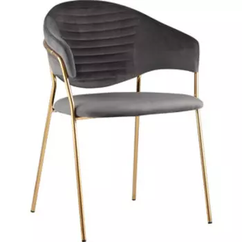 Стул Stool Group Эвита вельвет темно-серый FDC8022 dark grey FUT-81