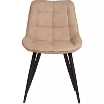 Стул TetChair Abruzzo (mod. 8060) металл, ткань: серо-бежевый, ножки: черный