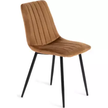 Стул TetChair Dublin (mod. 7066) металл, ткань, коричневый вельвет/черный G062-61