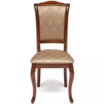Стул TetChair Geneva (GN-SC) дерево гевея MAF brown, ткань золотистые цветы (SK-GF)