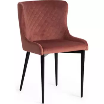 Стул TetChair Mantra (mod. 713) ткань/металл 49х61х82 коралловый barkhat 15 /черный