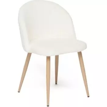 Стул TetChair Melody(mod. 7003) металл, ткань белый плюш/бук