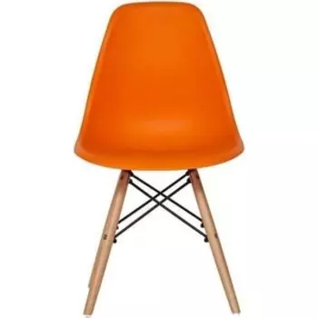 Стул TetChair Secret De Maison Cindy (Eames) (mod. 001) дерево береза/металл/сиденье пластик оранжевый (orange)