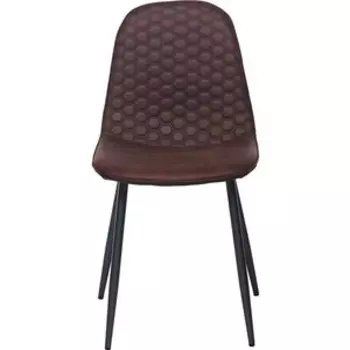Стул TetChair Storm (mod. 807) металл, ткань наппа темно-коричневый/черный