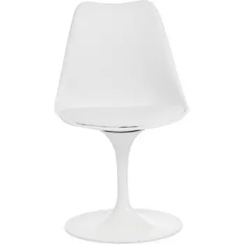 Стул TetChair Tulip fashion chair (mod. 109) металл/пластик/ PU белый/белый