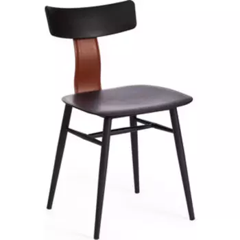 Стул TetChair Zulus (mod. 8333) пластик/металл black (черный) / brown (коричневый) 832