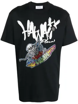 Футболка с графичным принтом Philipp Plein, черный
